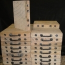 Outrigger Pads Stacked in Two Rows