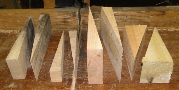 Wedges Cut From New Jersey Hardwood