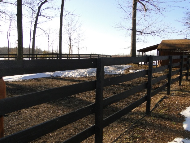 Oak Four Board Fence