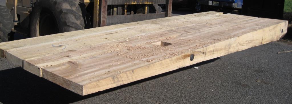 Hardwood Ramp For Crane Use