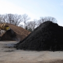 Mulch Stored On Blacktop