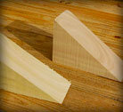 Hardwood chocks and wedges